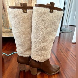 UGG Shearling healed boots.